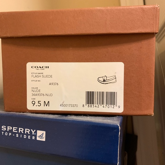 Coach Flash Suede leather flats loafers NIB - Picture 5 of 5